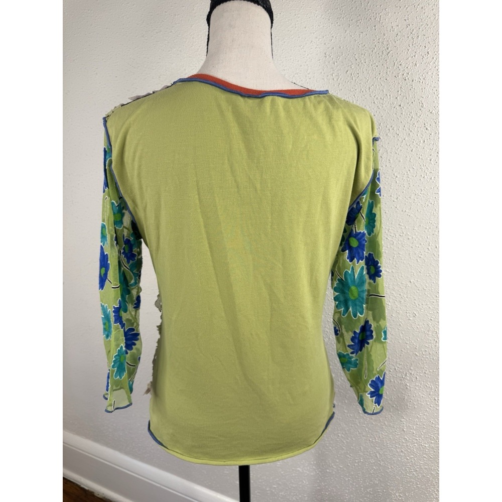 Vintage Save The Queen! Mesh Patchwork Top Iconic 1990's 2000's Y2K Size M Rare - Picture 8 of 10